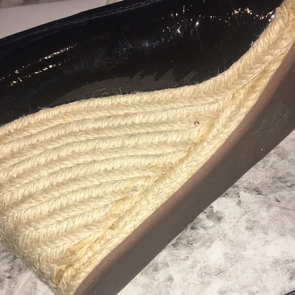 Coach Black Patent Leather Ireland Espadrille Wedge - Picture 9 of 11